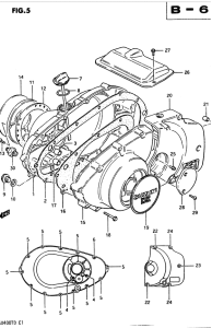 GSX400 Crankcase cover ass`y  (v