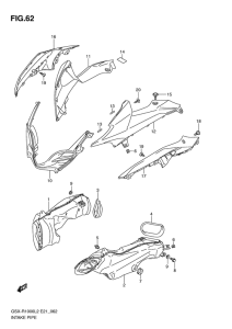 GSX-R1000 Всасывающий патрубок  /  глушитель