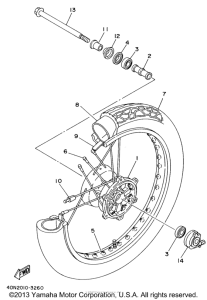 XV250 Переднее колесо
