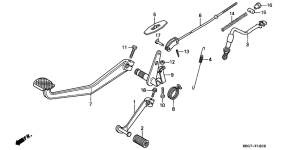 CB250 Brake pedal assy