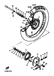 XT550 Переднее колесо
