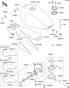 ZR550 Fuel tank(1 / 2)(zr550-b4 / b5 / b6)