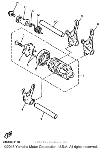 TT600N Shift cam-fork