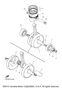 SR400 Коленчатый вал и Поршень