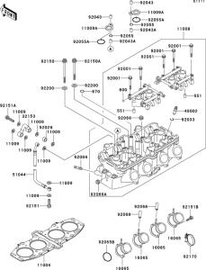 ZX600 Головка цилиндров