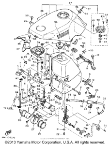 FZR400SAC Топливный бак