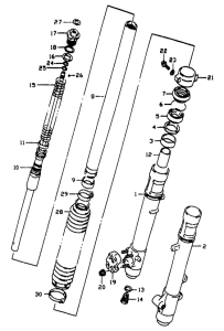 DR350 Передняя вилка