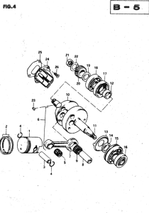 RV50 Piston - crankshaft