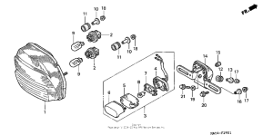 CBR1100XX Задний фонарь 99-03