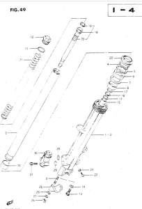 GSX500 Передняя вилка