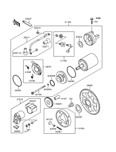 ZR400 Starter motor / starter clutch