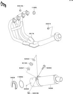 ZX400 Глушитель