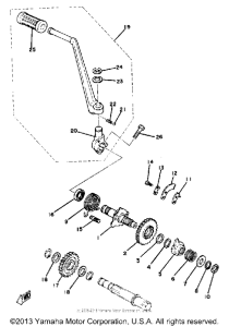 SR250J Kick starter alternate parts
