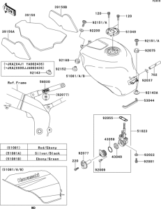 ZX600 Fuel tank(zx600-j1p)