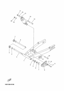 TZR50 Задний рычаг и подвеска