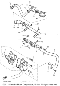 YZF600RGC Водяной насос
