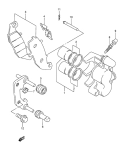 DR800 Передний суппорт