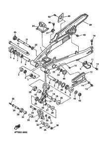 XT600E Задний рычаг и подвеска