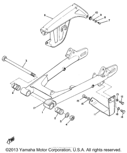 CT1B Rear arm & chain case