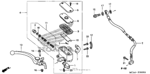 GL1800 Передний главный тормозной цилиндр