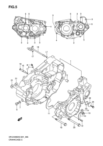 DR-Z400 Картер двигателя