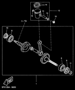 CW50RS Коленчатый вал и поршни
