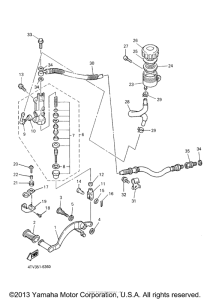 YZF600RT Задний торм цилиндр