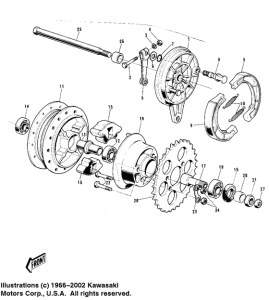  Rear hub / brake