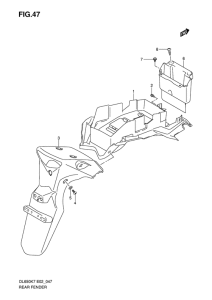 DL650 (ABS) Заднее крыло