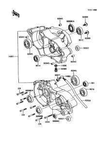 KDX80 Картер двигателя