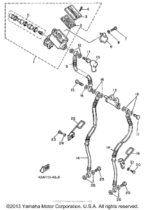 XV1000L Главный тормозной цилиндр