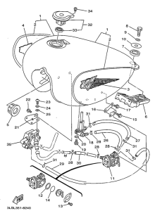 XV250S Топливный бак