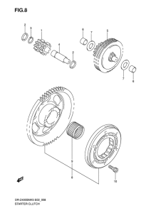 DR-Z400 Муфта стартера
