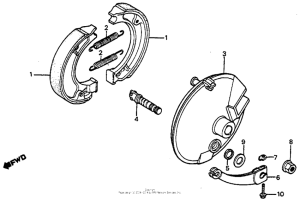 CR80R Front brake panel 83