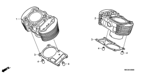 VT750CA Цилиндр