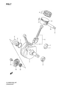 VL1500 Вал коленчатый