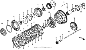 VF700F Сцепление