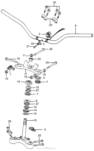 TL250 Handlebar + steering stem