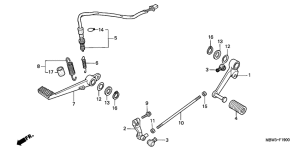  Brake pedal / change pedal