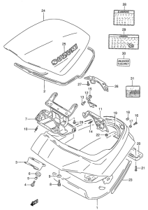GSX250 Крышка багажника и замок