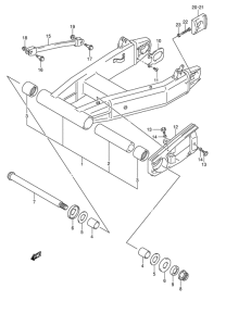 GSX1400 Rear swingingarm