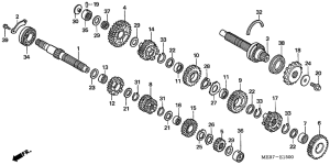 CBF600 (Naked) Трансмиссия