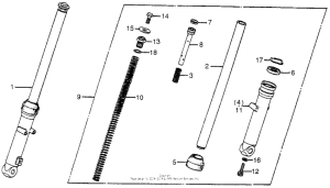 CT70 Передняя вилка