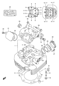 DR650 Головка цилиндров