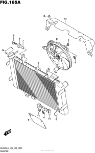 DL650 (ABS) Радиатор