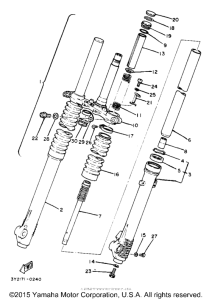 XT250J Передняя вилка