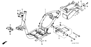 SA50S Frame body / rear fender