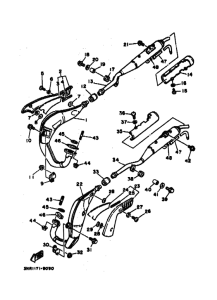 TDR250 TDR250A Выхлоп