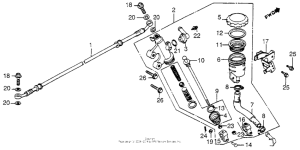 VF1100C Rear brake master cyl.
