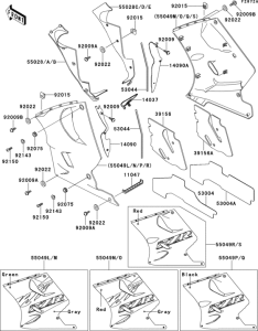 ZX1100 Cowling lowers(1 / 2)(zx1100-d2)